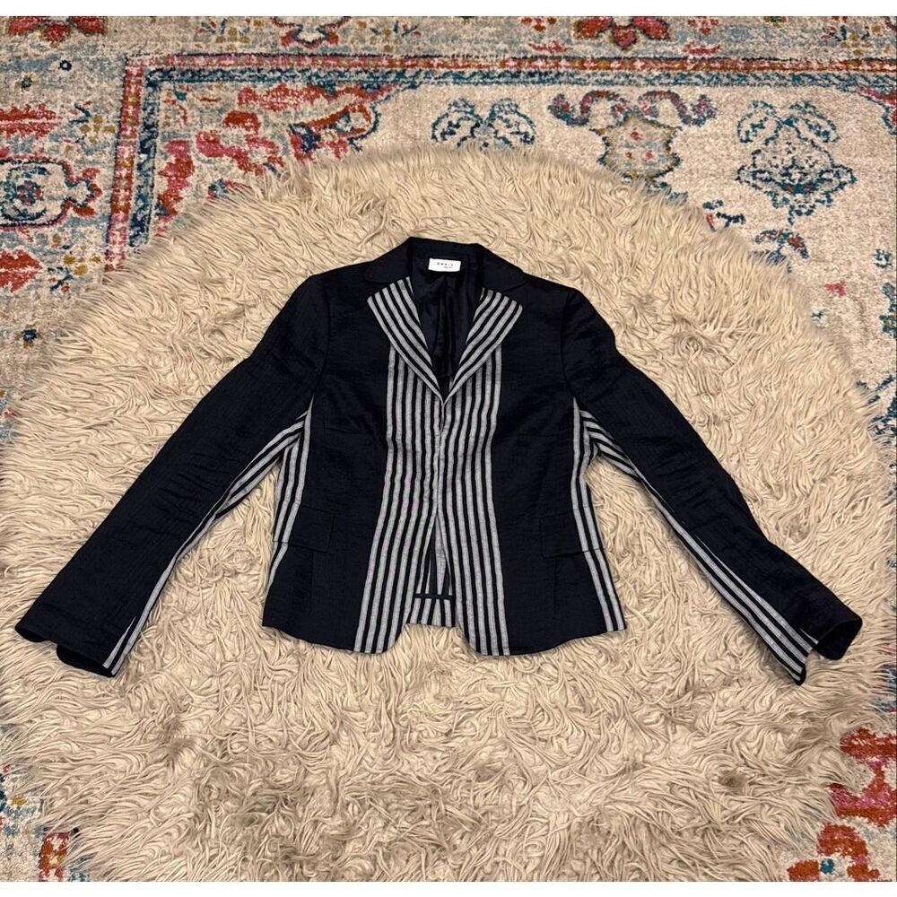 Akris Punto Linen Silk striped Blazer size 10